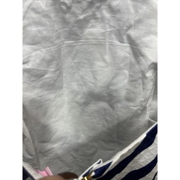 Lilly Pulitzer Delia Shift Dress Bright Navy Johnny B Applied Lace Front Size 6 - Picture 10 of 16